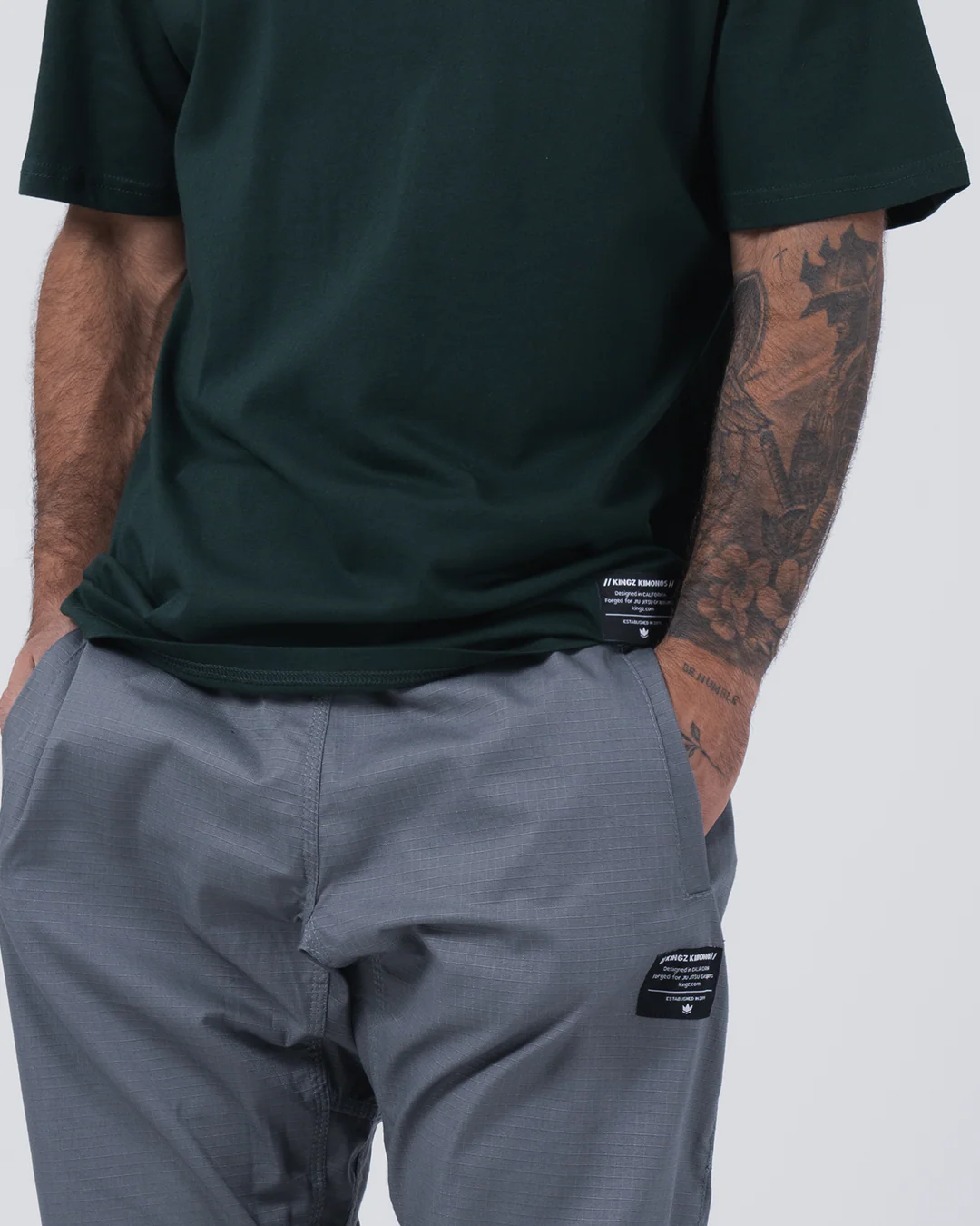 Casual Rip Stop Gi Pant - Grey - Image 7