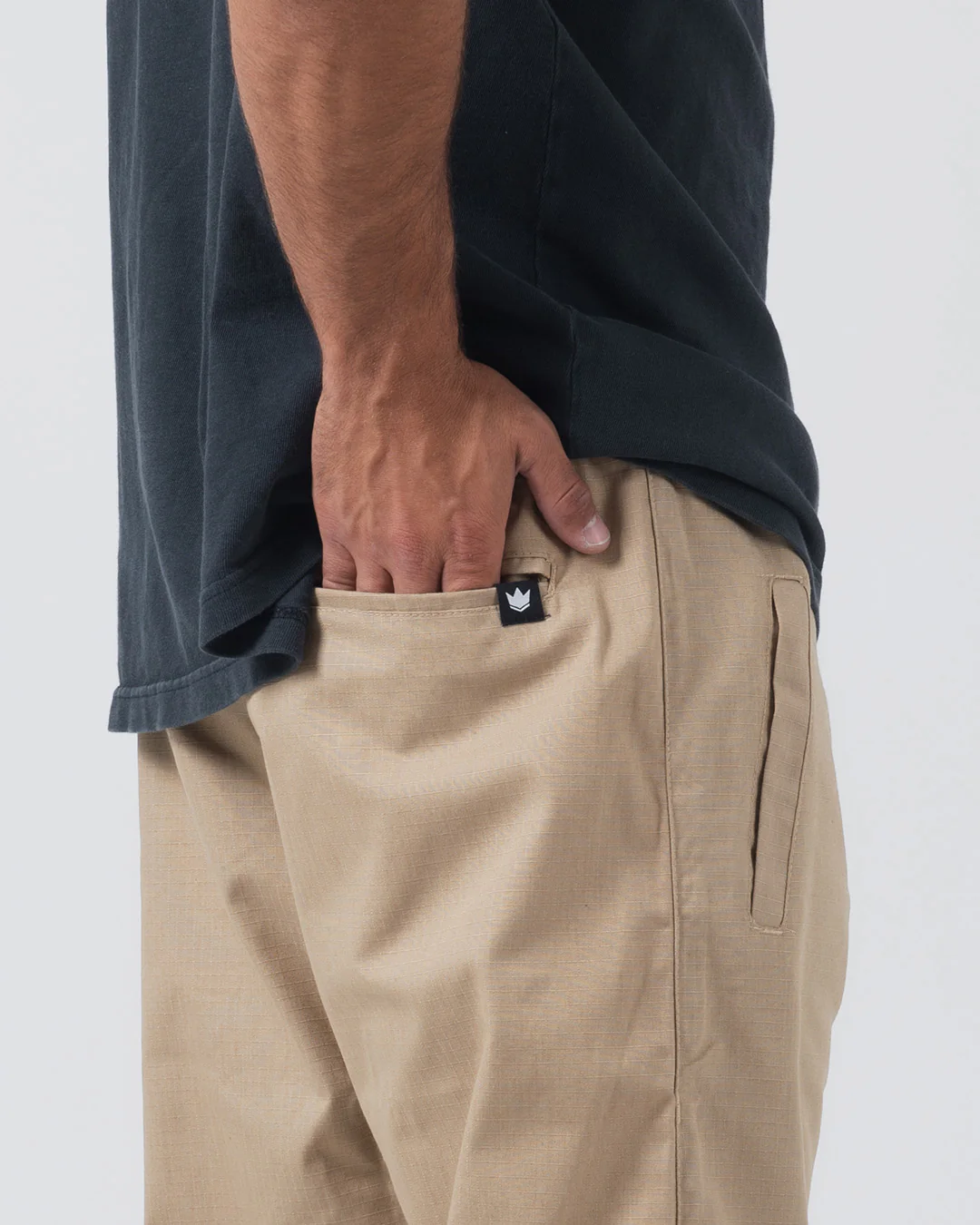 Casual Rip Stop Gi Pant - Khaki - Image 6