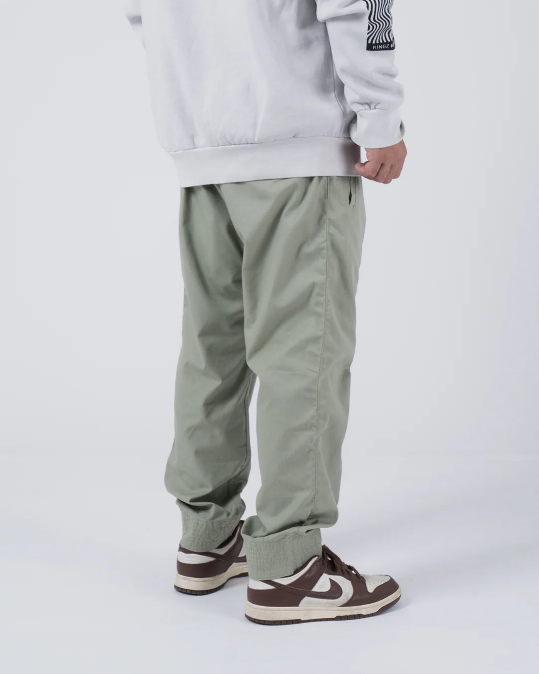 Casual Rip Stop Gi Pant - Sage - Image 5