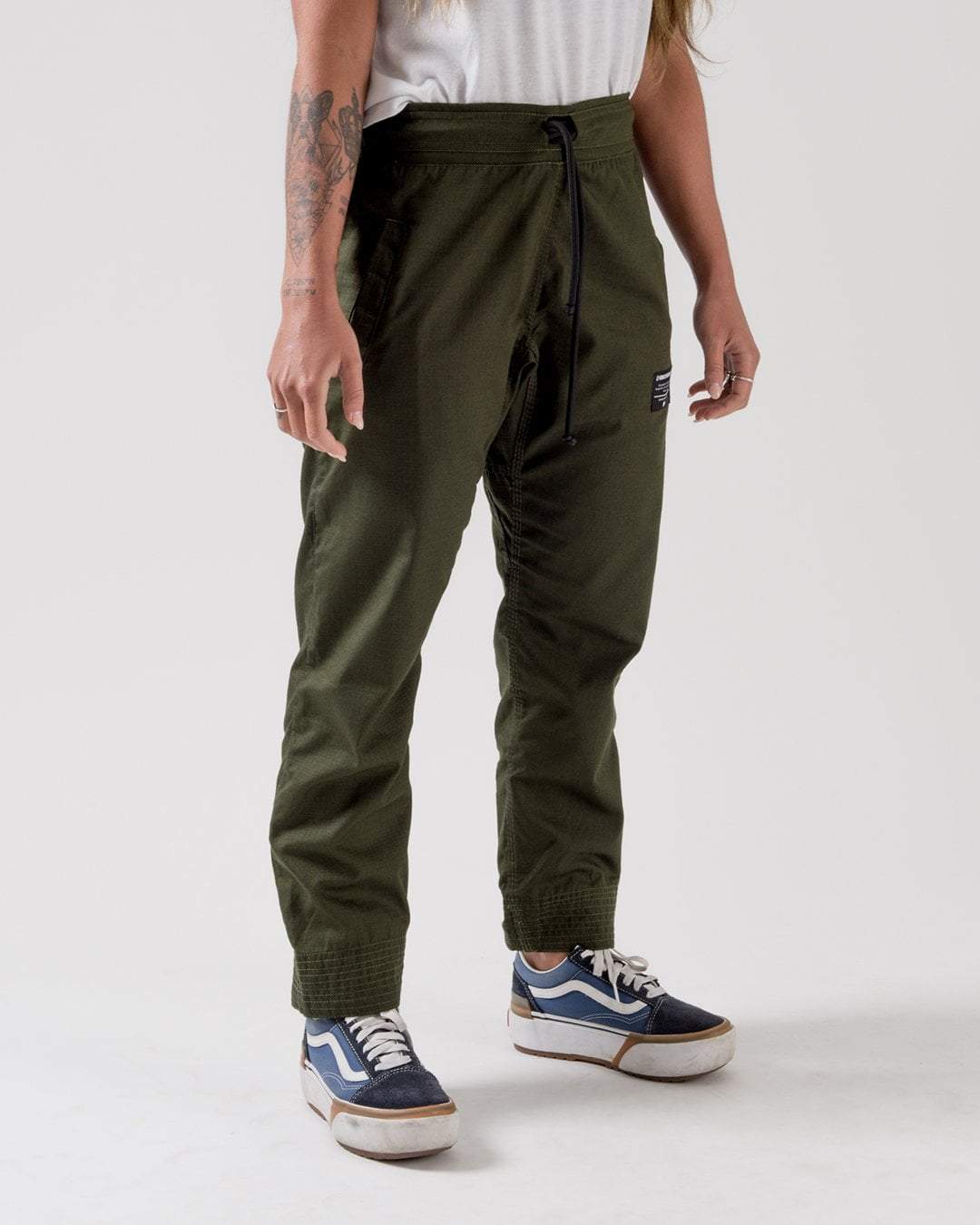 Casual Rip Stop Gi Pant - Military Green - Image 4
