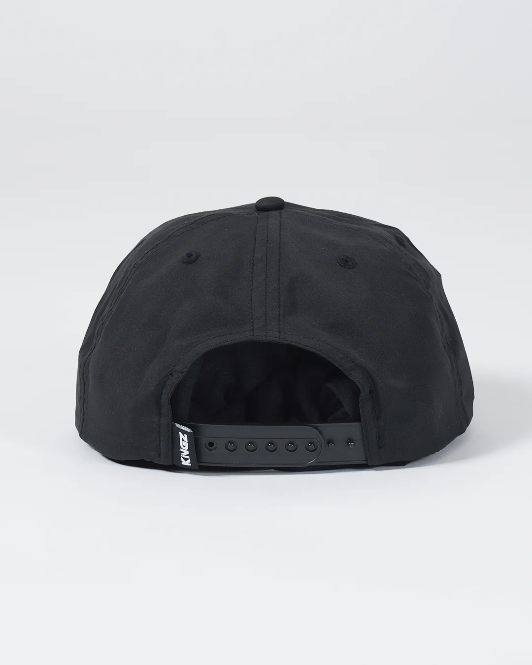 Crown Patch 5-Panel Strapback Hat - Black - Image 5