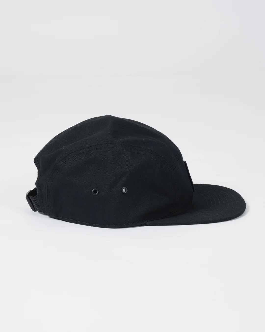 Crown Patch Strapback Hat - Black - Image 5