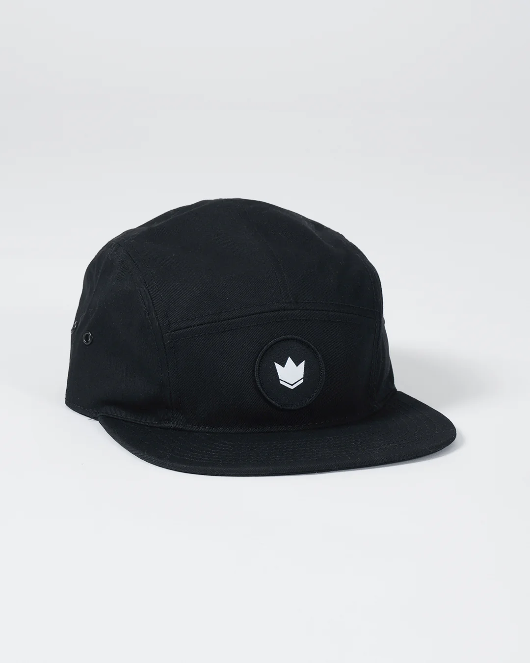 Crown Patch Strapback Hat - Black - Image 6