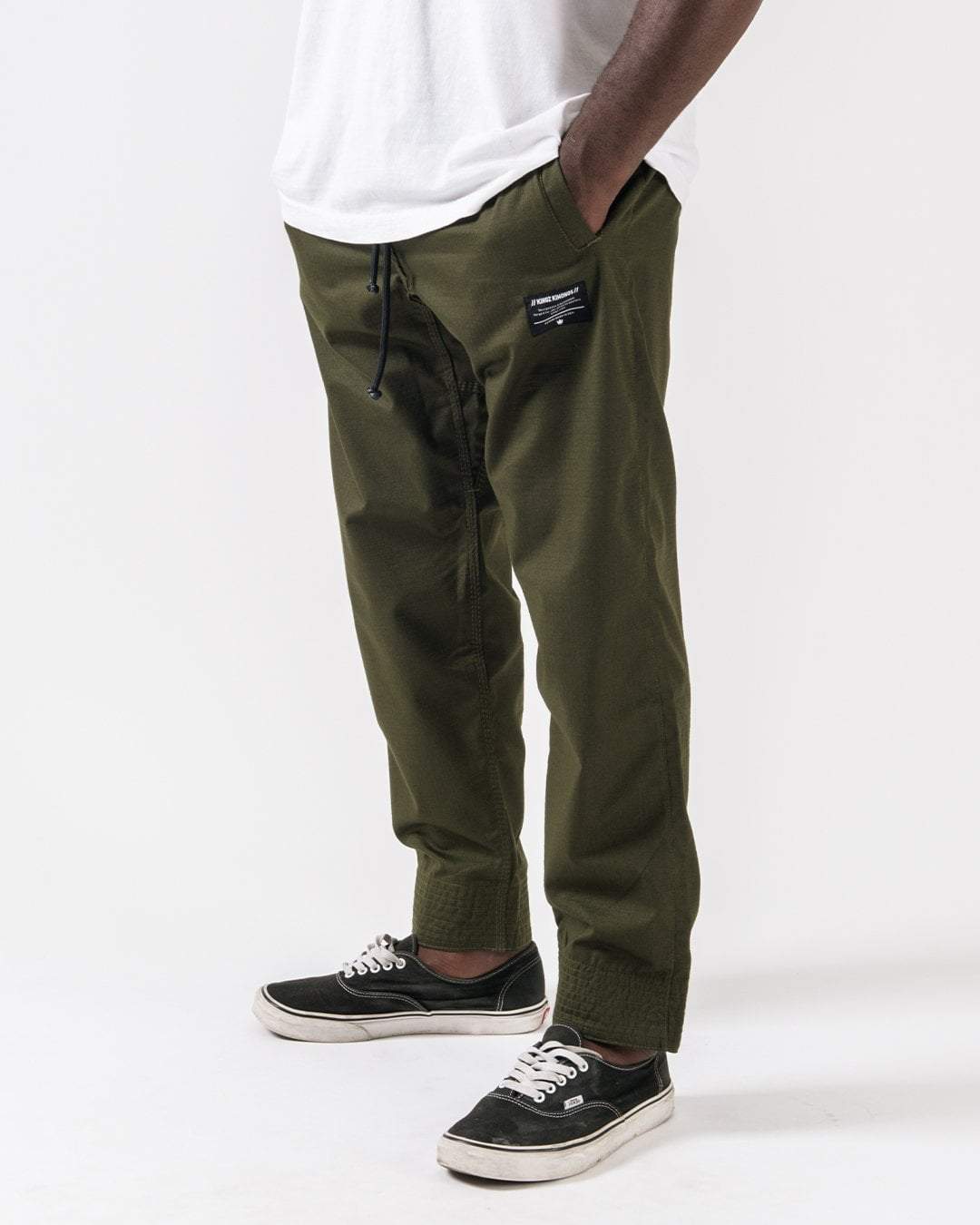 Casual Rip Stop Gi Pants - Military Green - Image 2