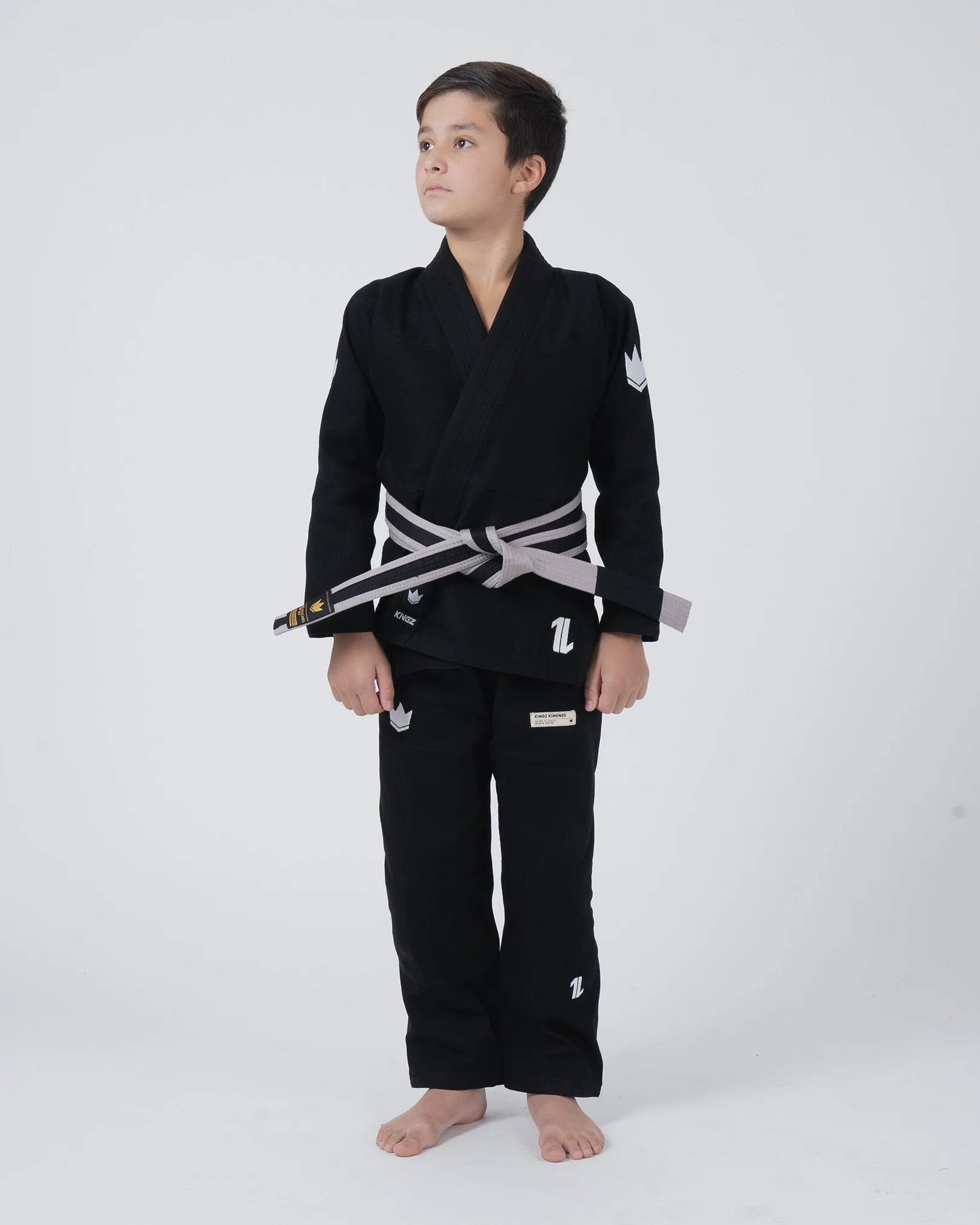 The ONE V2 Kids BJJ Gi - Black - Image 3