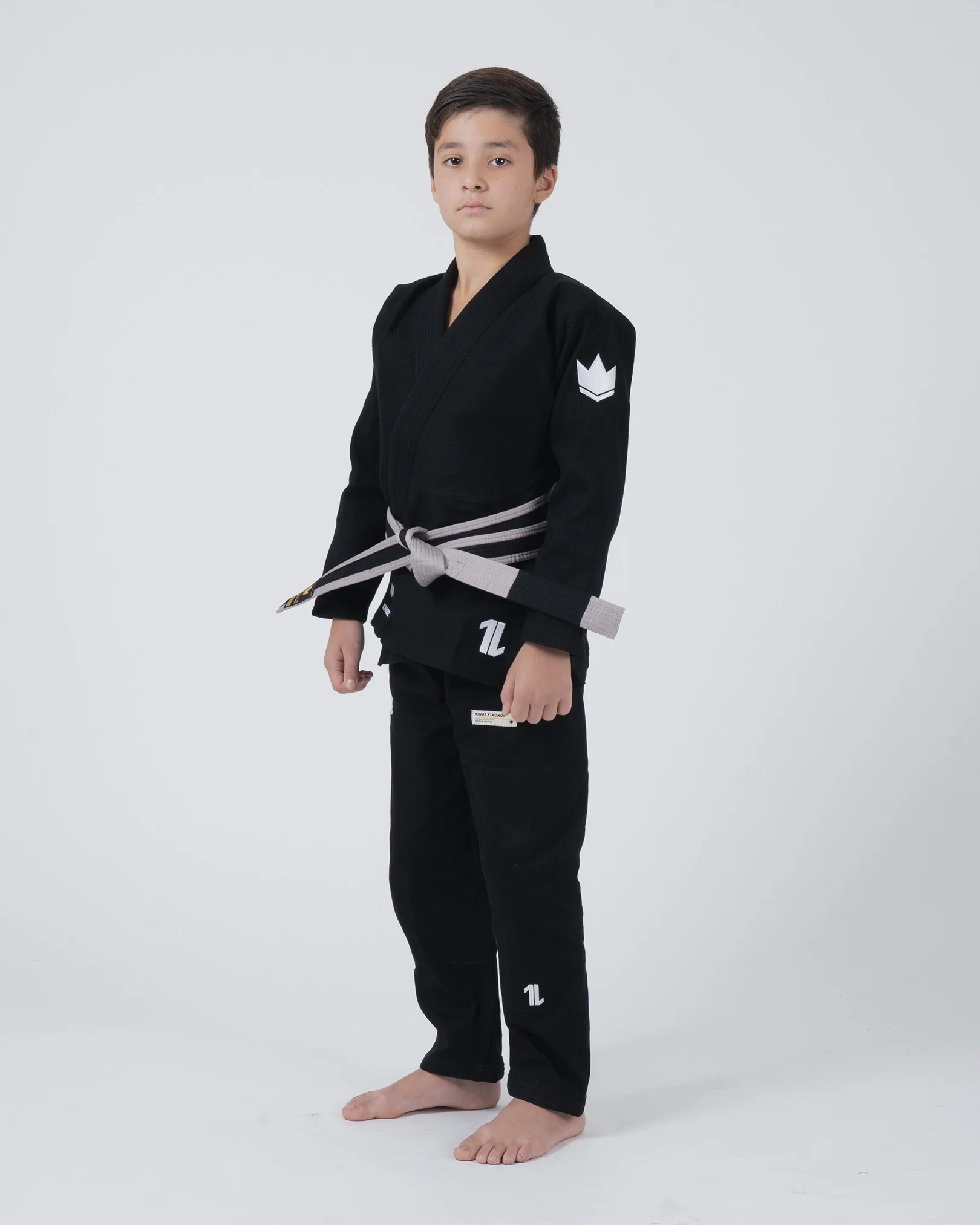 The ONE V2 Kids BJJ Gi - Black - Image 4