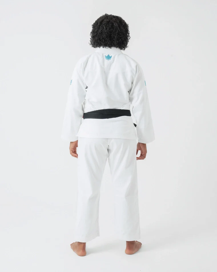 The ONE Womens Jiu Jitsu Gi - White/Sky Blue - FREE White Belt - 2023 Version - Image 6