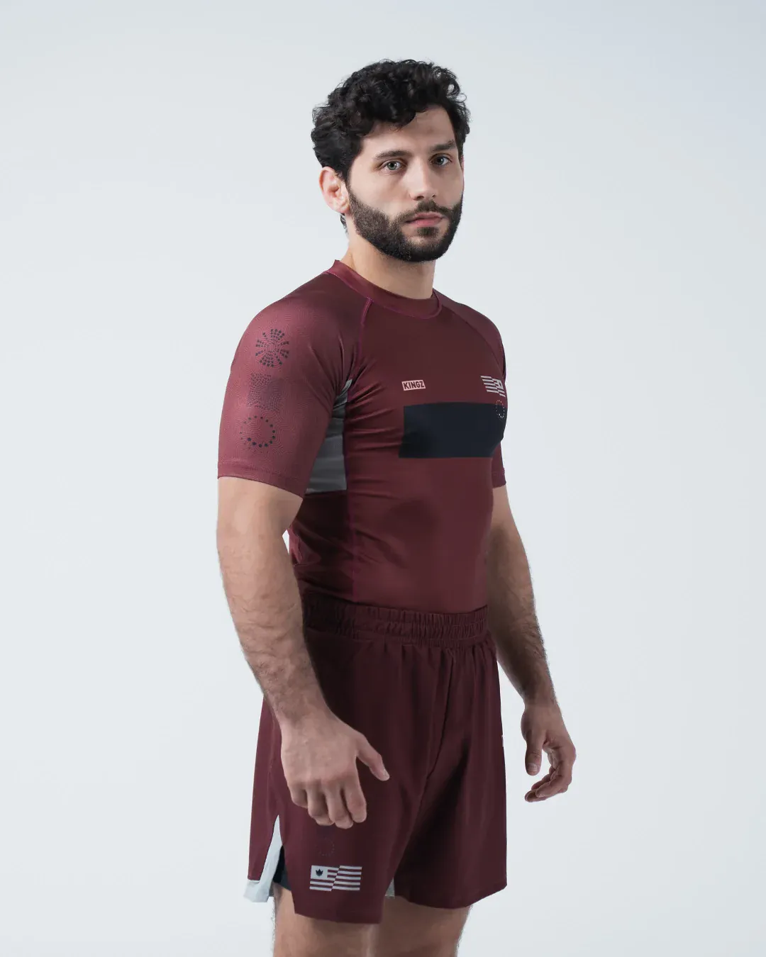 Trooper Rashguard - Maroon - Image 6